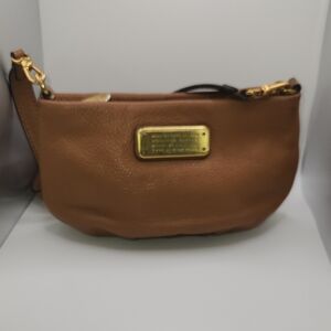 Marc Jacobs Tan Crossbody Bag with Gold Accents